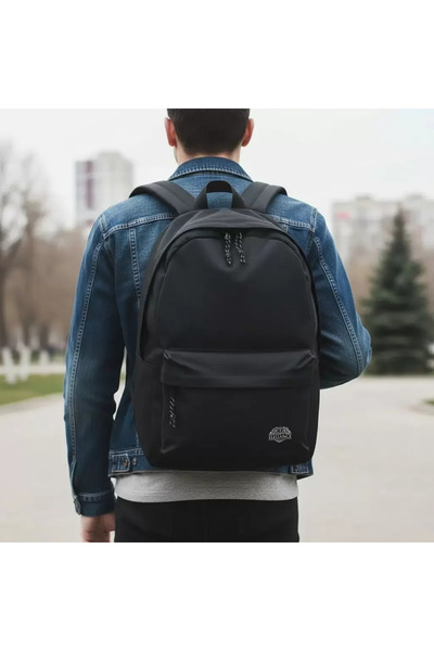 Elegance Black Unisex Daily School Travel Backpack
