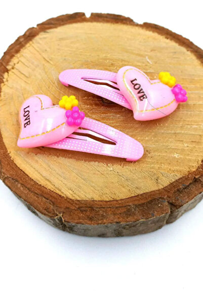 Monalisa Home Pink Color Heart Figured Snap Children's Buckle