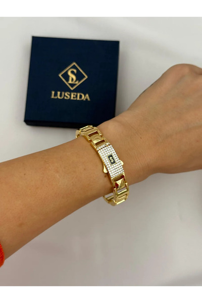 Luseda VIP Zirkon Taşlı Gurmet Kelepçe Bileklik