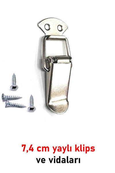 sywoods Sandık Klipsi Yaylı 7,4 cm kutu kilit kapak sandık kapak mandal bavul...