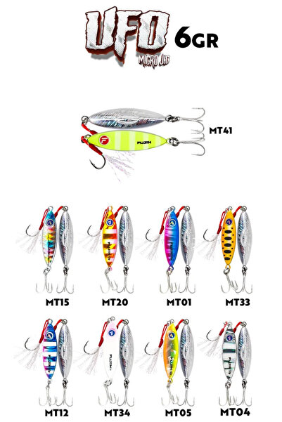 Fujin UFO Micro Jig 6gr RENK :MT20 Gold Pink Zebra Glow