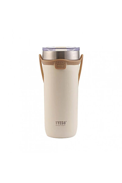 Tyeso كوب سول ميت مفرغ من الفولاذ المقاوم للصدأ وحزام سيليكون 710 مل أبيض