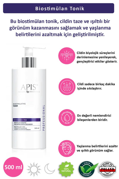 Apis Natural Cosmetics Yaşlanma Karşıtı EXOSOMES PRO Bitkisel Tonik 500ml