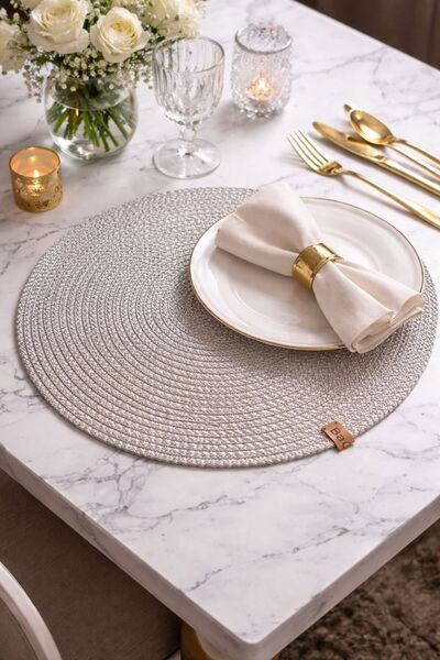 BaGiva طقم أدوات المائدة الأمريكية من سوبلا مكون من 6 قطع مع تفاصيل فضية لامعة