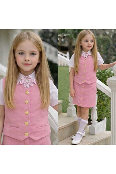 muzur r kids muzur r kids Gömlek / Ceket / Etek / Broş - Alt Üst 4 Parça Takı...