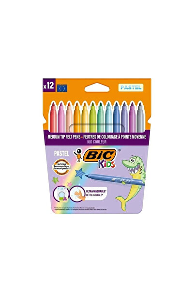 Bic KIDS COLOUR KEÇELİ BOYA KALEMİ PASTEL RENKLER 12' Lİ - 520084