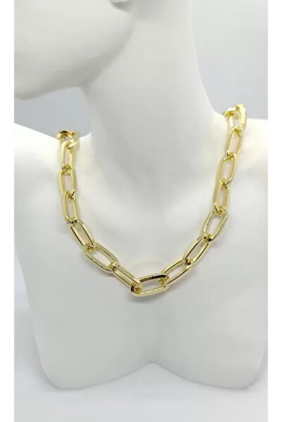 ndjewelry Kalın Ataç Gold Zincir Kolye (45 cm)