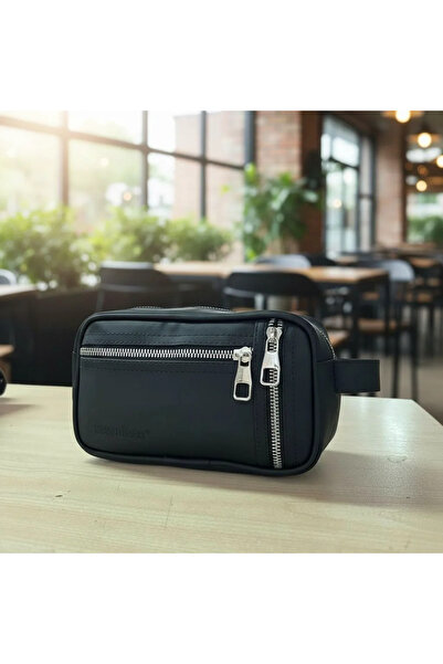 SEVENTEEN Water Resistant Elegan Portfolio Style Hand Bag Shaving Cosmetic Bag
