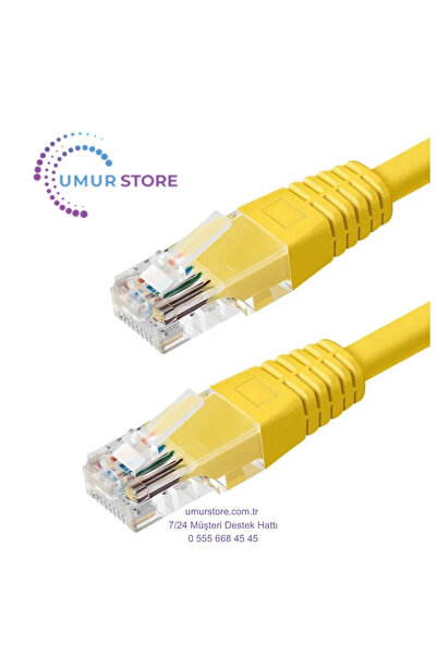 OEM كابل 1.5 متر أصفر 24 Awg Cat5