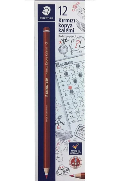 Staedtler Kırılmaya Karşı Dayanıklı Kırmızı Kopya Kalemi 12'li Kutu / 13144-23ln