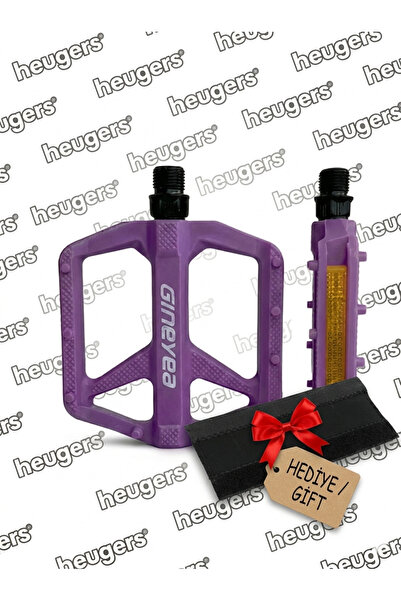 Guinea Pedal M908 Trial Bmx Wide Purple Pedal with Plastic Reflector