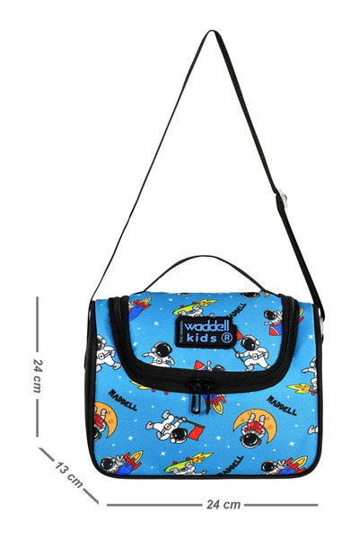 Waddell صندوق غداء حراري للرجال مرخص من Royal Glow بنمط رائد الفضاء الملكي