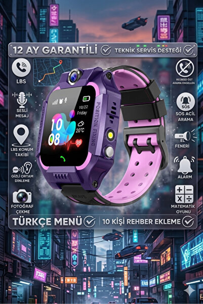 WIKI Çocuk Konum Takipli Sim Kart Girişli Lbs Ve Sos Özellikli Akıllı Saat
