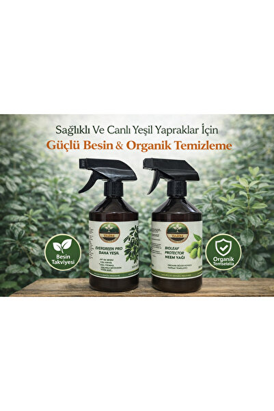 Yeşil Bitki Besini + Neem Yağı Seti 500 ml x2 – Yeşil Yaprak Canlandırıcı ve Doğal Koruma