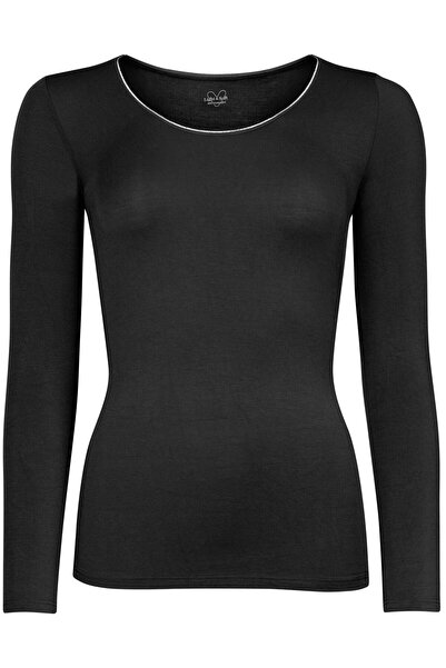 NUR DIE Longsleeve Micromodal mit Glitzer-Abschluss x KILIAN KERNER