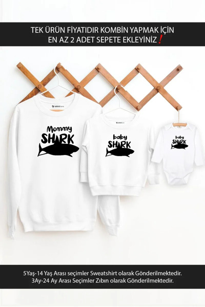 Tshirthane Mother Son Daughter Mommy Baby Shark (Add at Least 2 Pieces to the...