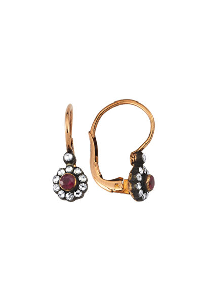 Assos Pırlanta 0.30 Karat Elmas Yakut Oval Küpe