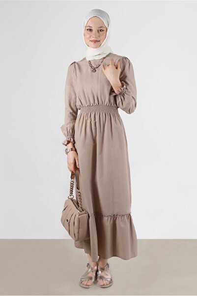 Alvina Cotton Dress with Tie Waist and Cuffs 42693