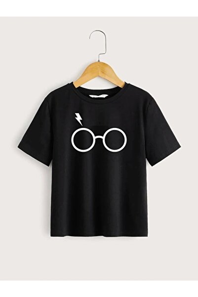 ROOSTER GOLD GLASSES PRINTED CHILDREN'S T-SHIRT