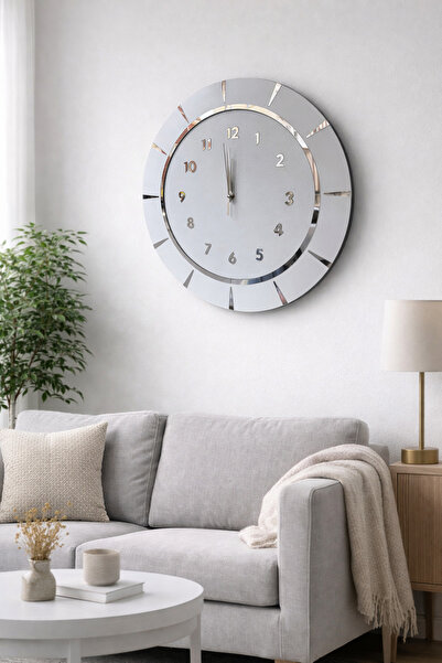 Nixar Desing Dekoratif Ahşap Duvar Saati Lüks Duvar Dekoru Sessiz Mekanizma M...