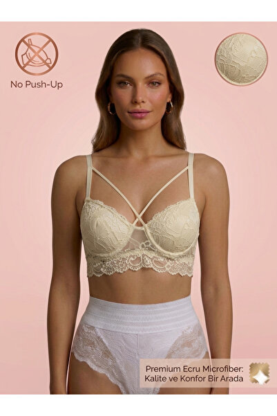 Lavint Homewear Bralet No Support Strapless Ecru Bra