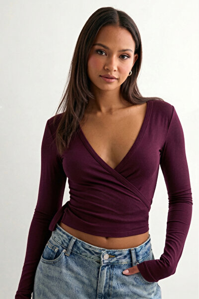 fablair بلوزة كروفيز برباط من قماش القطن