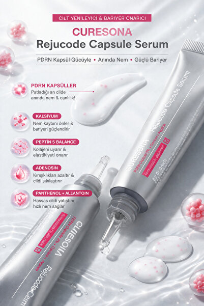 CURESONA Rejucode Capsule Serum - Cilt Yenileyeci Ve Bariyer Onarıcı Serum 30ml