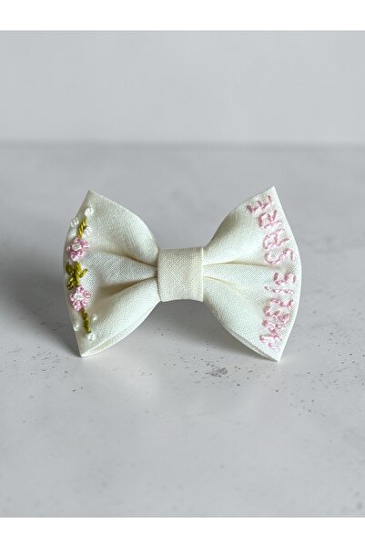 EGOMİ Name Embroidered Powder Elegant Hairless Doll Hairpin