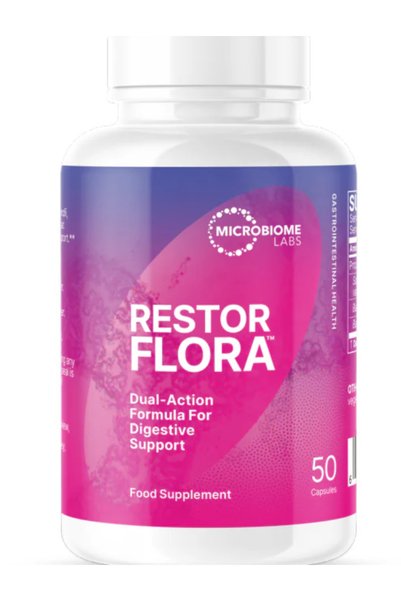 Microbiome Labs Restorflora Probiotics for Digestive Health - Gut Health with...