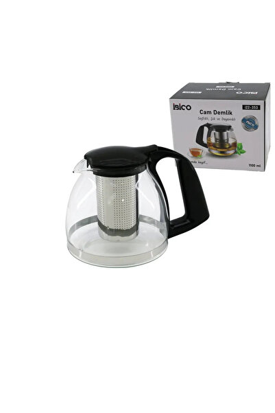 Vice 1100ML CAM DEMLİK ÇELİK SÜZGEÇLİ - PLASTİK KULP - KAPAK - KROM ÇERÇEVE (...