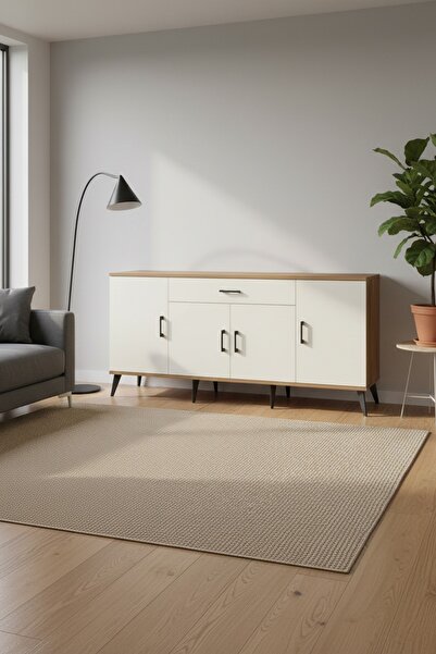 Dienni Arges Konsol 3 Raflı Tek Çekmeceli 4 Kapaklı 176x30x83 Çam-Aytaşı/Aytaşı