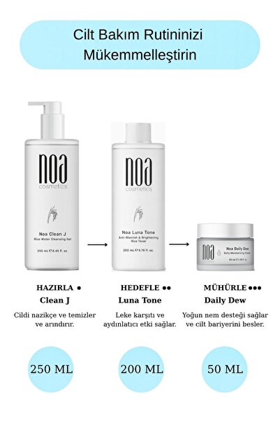 noa cosmetics Cilt Tonu Eşitleyici ve Leke Karşıtı Bakım Seti 1 - Jel 250 mL ...