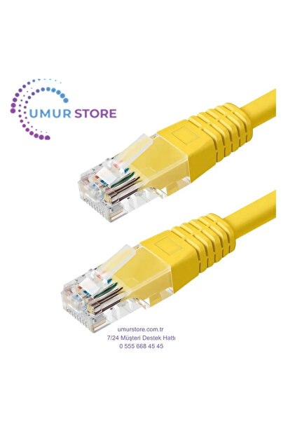 OEM كابل 1.5 متر أصفر 24 Awg Cat5