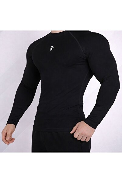 FIGHTR Erkek Compression Uzun Kollu Spor Tişört Slim Fit Fitness Gym Antrenma...