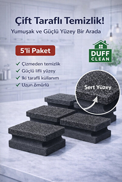 DUFF CLEAN Siyah Bulaşık Süngeri 5'lı