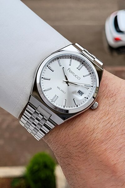 Ferrucci Silver Renk 24 Ay Garantili 40 Mm Erkek Kol Saati