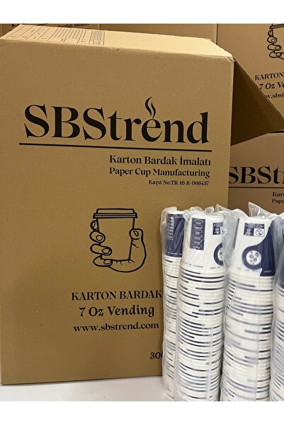 SBStrend HEDİYELİ Üreticiden 7 oz KALIN GRAMAJ KOLİ kağıt karton bardak 1000 ...