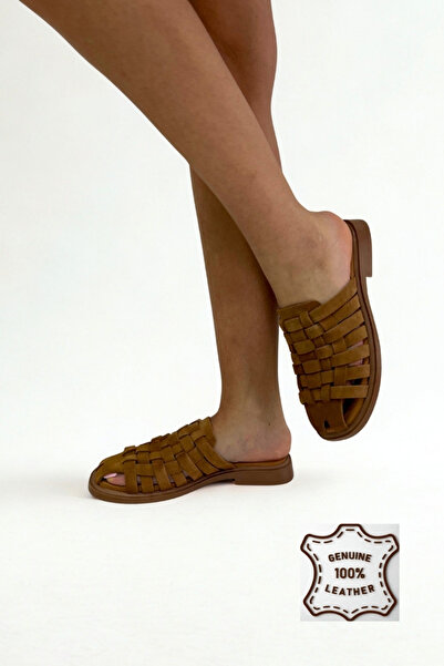 inizio Taba Suede Genuine Leather Women Slipper Of1073