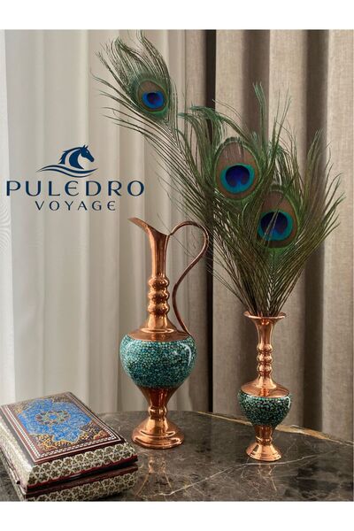 Puledro Gerçek Tavus Kuşu Tüyü 40-50 Cm 3 lü Paket Tavuskuşu Tüyü Dekoratif V...