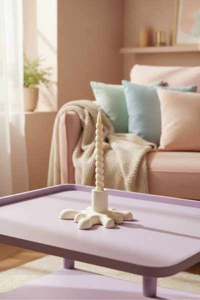 Minic Store Akışkan Şamdan Ve Spiral Mum Seti