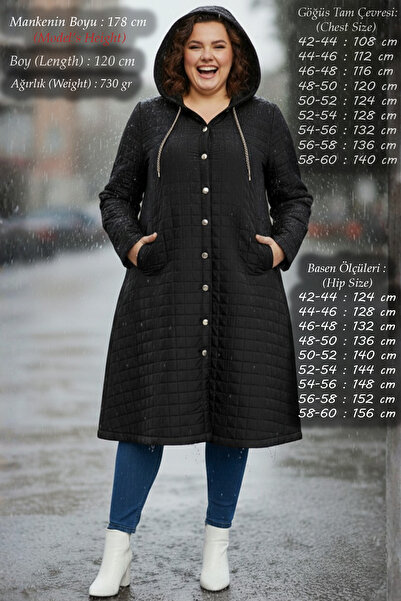 Laden Women's Plus Size Quilted Transitional Battal Mother High Quality Black...