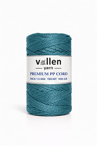 vollen yarn 1,5mm-150mt Πολυεστερικό νήμα μακραμέ, νήμα Supla, νήμα τσάντας, ...