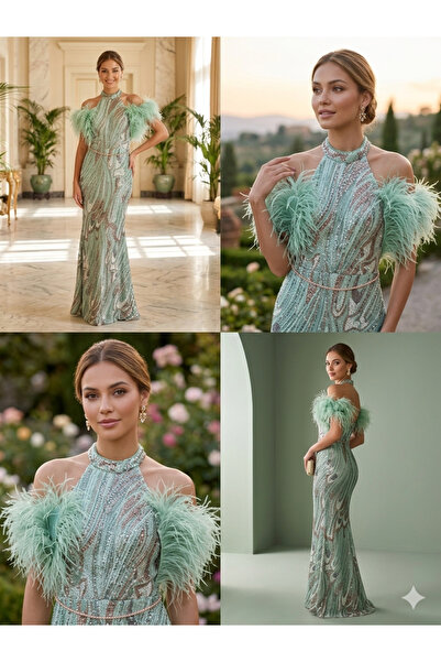 ESİN GİYİM Ithal taşlı abiye