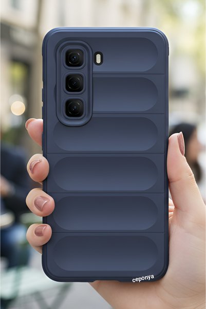 Ceponya غطاء سيليكون عرقي لهاتف Infinix Hot 50 Pro 4G مع تصميم سطح خلفي مجوف ...