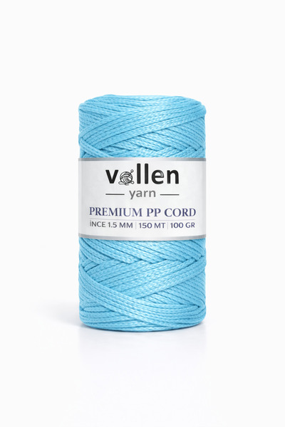 vollen yarn 1,5mm-150mt Πολυεστερικό νήμα μακραμέ, νήμα Supla, νήμα τσάντας, ...