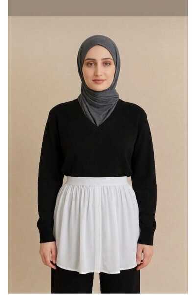 fh fashionhere Tesettür Kaliteli Kurtarıcı Ecru Fustă lungă, bluză de bază, p...