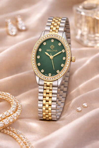 belona Luxury Women's Waterproof Stainless Steel Watch, Premium Gift Box Edition