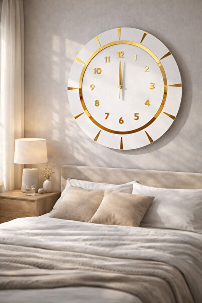Nixar Desing Dekoratif Ahşap Duvar Saati Lüks Duvar Dekoru Sessiz Mekanizma Modern Saat Ahşap Saat Wall Clock