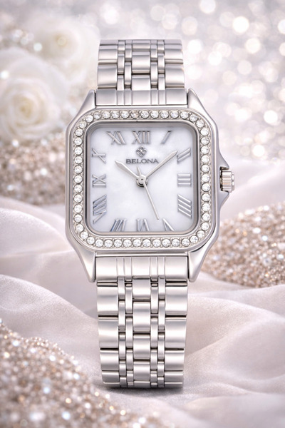 belona Luxury Women's Waterproof Stainless Steel Watch, Premium Gift Box Edition