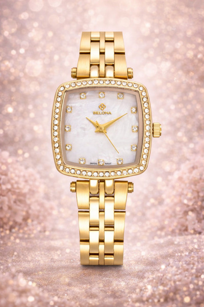 belona Luxury Women's Waterproof Stainless Steel Watch, Premium Gift Box Edition